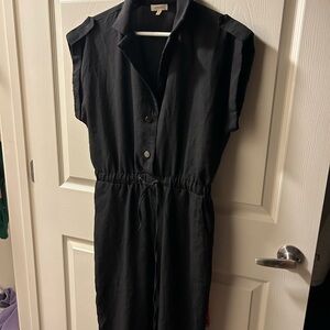 Black Button-Up Women's Dress